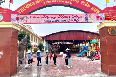 TỔNG VỆ SINH ĐÓN TẾT BÍNH NGỌ 2026 TẠI TRƯỜNG MẦM NON D PHƯỜNG TIÊN SƠN